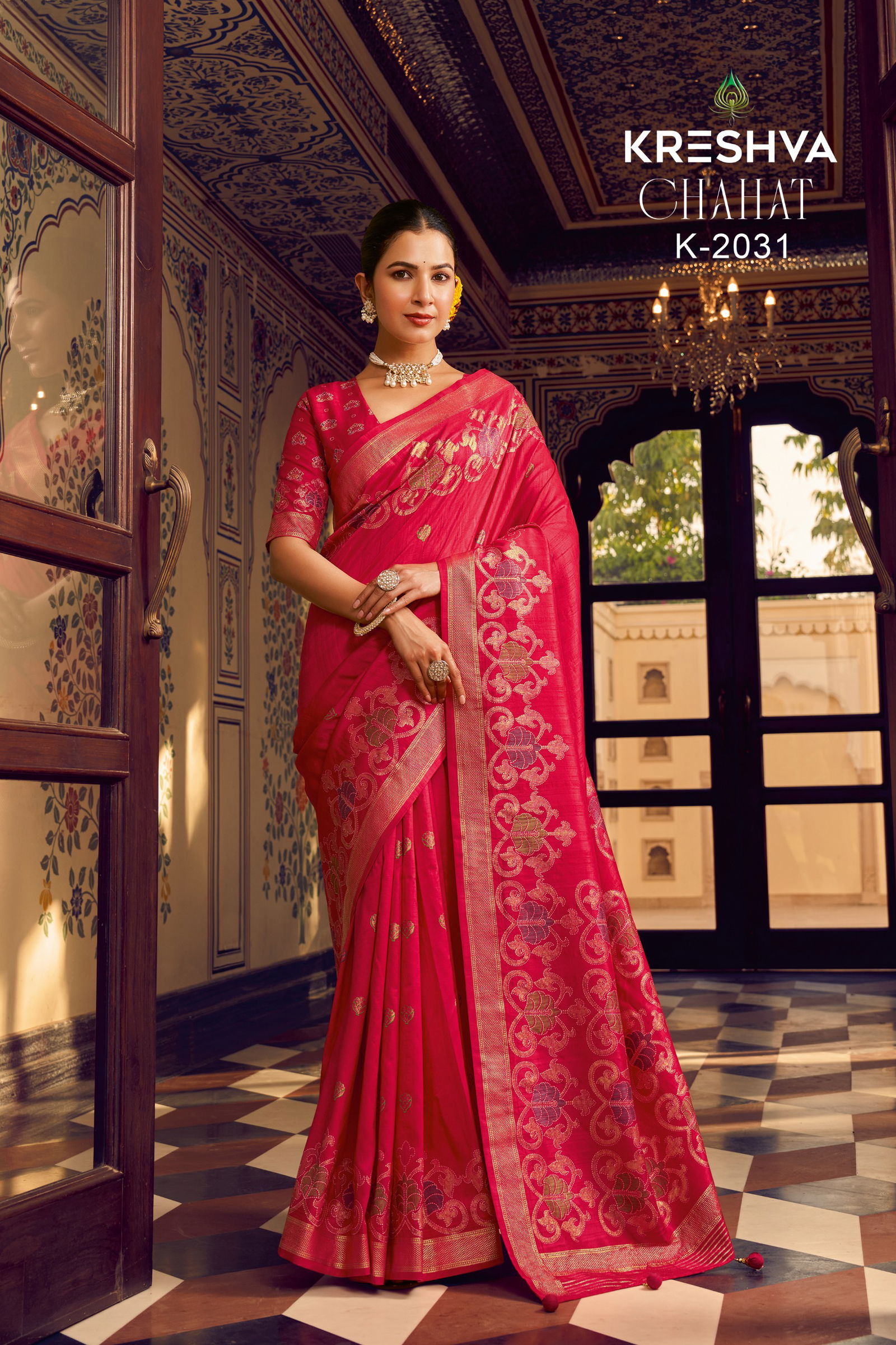 Chahat By Kreshva P V Silk Banarasi Traditional Wear Saree Wholesalers In Delhi